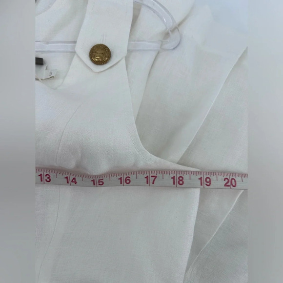 Zimmermann Lovestruck Gold Buttoned Linen Mini Dress Sz 3 US 10 White nwt - Picture 11 of 15